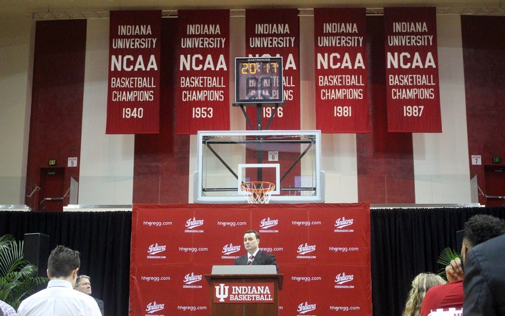 New IU men's basketball head coach Archie Miller addresses the media in a press conference on Monday, March 27.