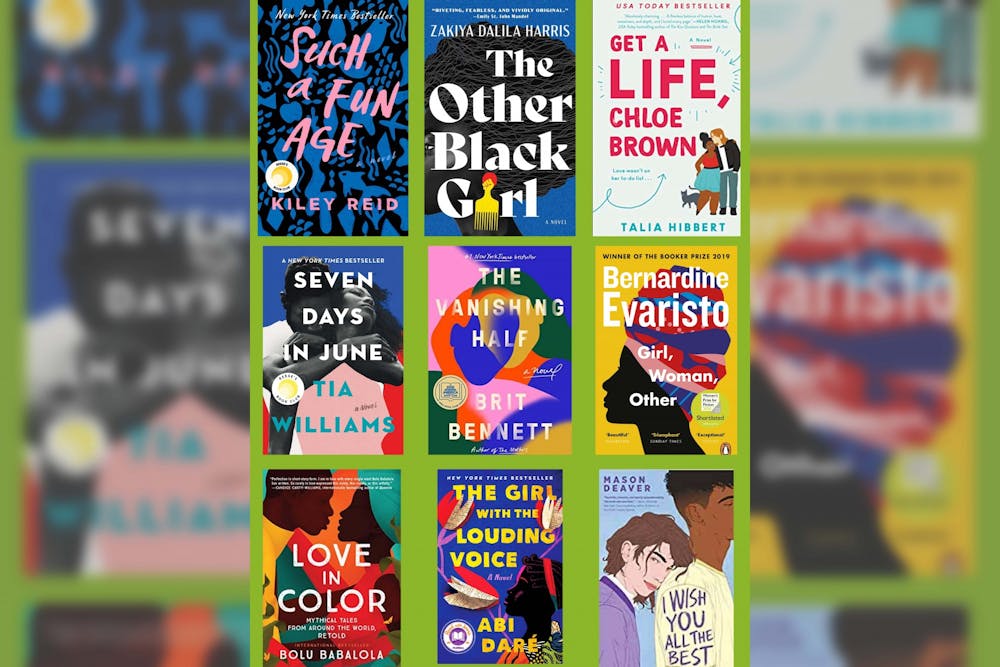 <p>A collage of books featuring Black main characters is pictured. The characters are represented in mystery, romance, heartbreak and self-discovery books. </p>