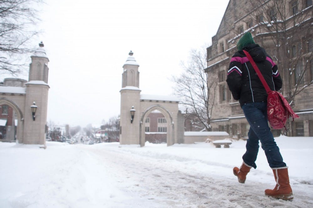 Snow on campus