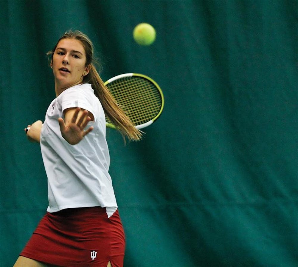 Sophomore Katya Zapadalova hits a shot. The Russian native was named Big Ten Player of the Week.