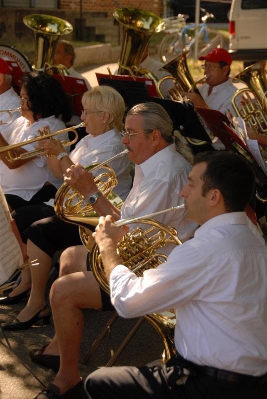 Festival – Members of the Bloomington Community Band perform at the Fourth Street Festival on Saturday.
