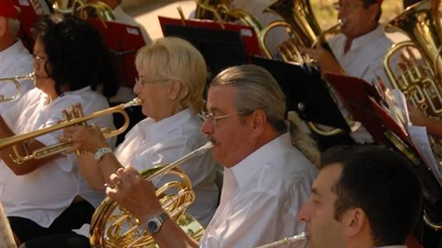 Festival – Members of the Bloomington Community Band perform at the Fourth Street Festival on Saturday.