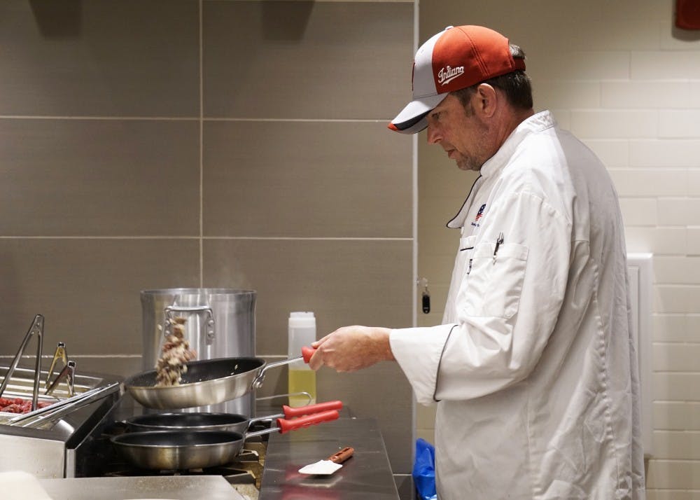 Chef of Goodbody Eatery Darren Worth prepares a Japanese inspired dish, Gyudon Beef Bowl, at the new dining hall. Chef Worth has been cooking since he was 14 and was a chef at The Maxwell House in Tennessee and the Crown Plaza in Albuquerque before being a chef at Goodbody Eatery.