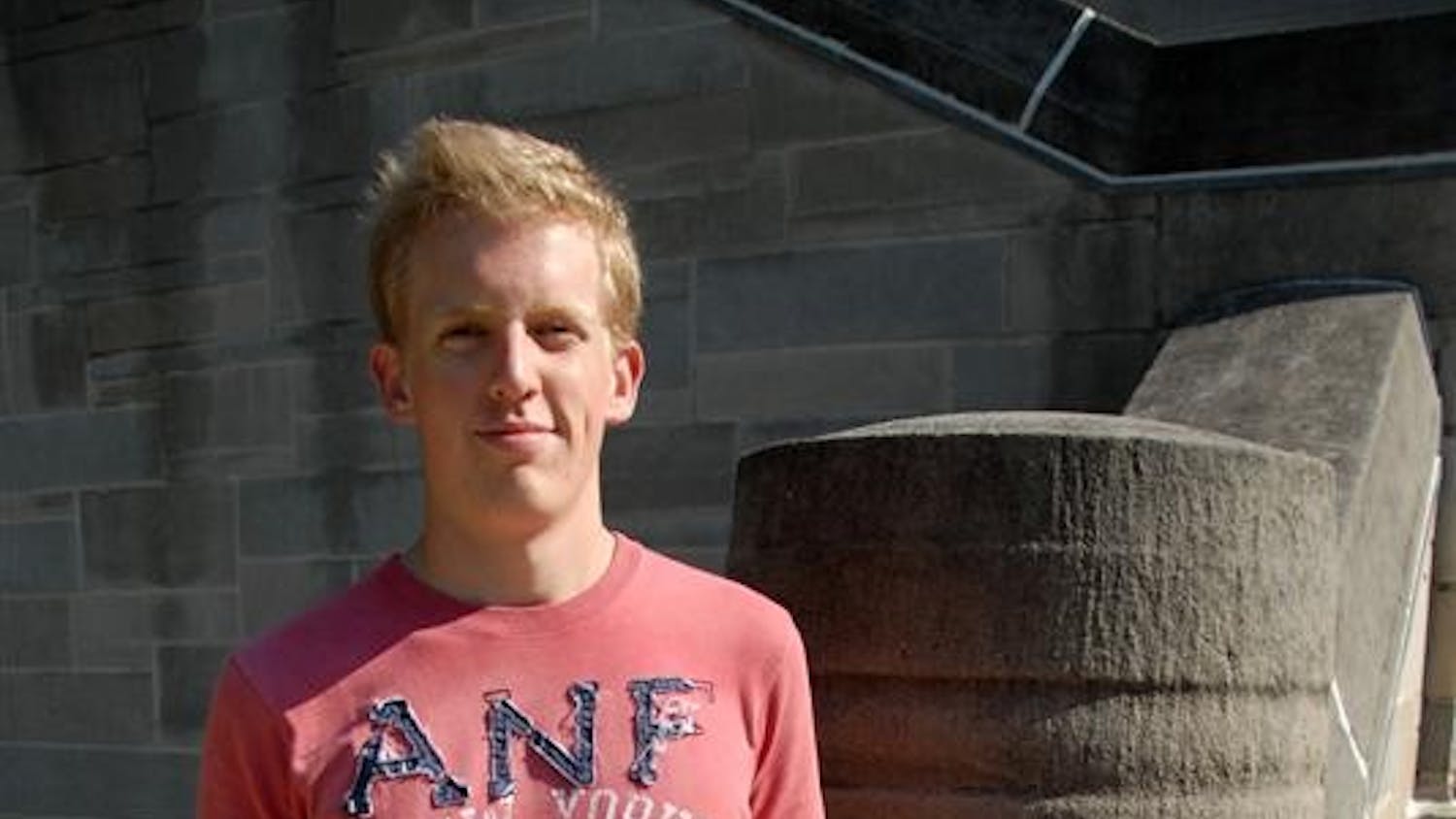Mexico native Enrique Molina, freshman, stands in front of the Indiana Memorial Union on Aug. 31. He is now lives in the Global Village, part of the Foster Quad.