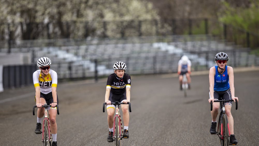 Members of Kappa Alpha Theta take laps around the track on April 4, 2023, at Bill Armstrong Stadium. Theta finished second at last year&#x27;s race behind Melanzana.