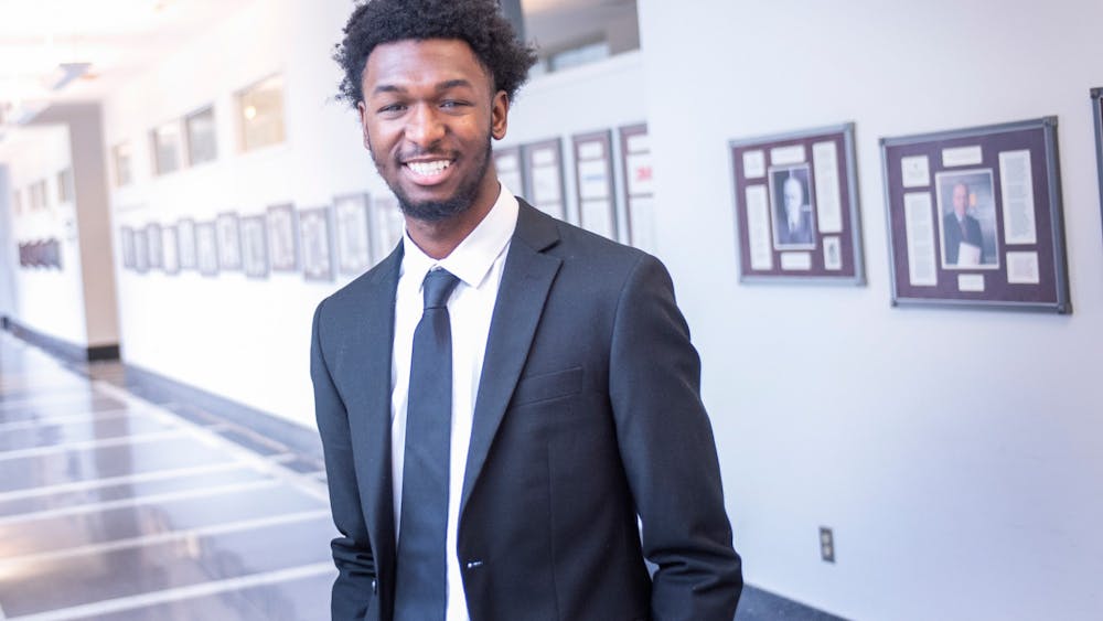IU sophomore Zachary Harper poses for a photo. Harper is the first IU student to be selected for the Institute for Responsible Citizenship, a prestigious program for African-American men.