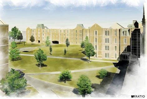 COURSEY PHOTOConstruction will begin this summer on the Ashton, which will become an 803-bed housing complex by the fall of 2010 following an IU trustee approved five-year plan to upgrade student housing. 