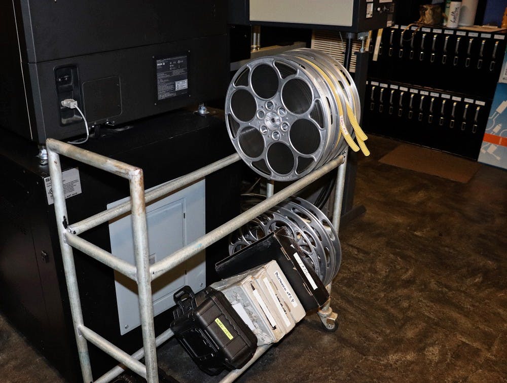 Behind-the-scenes film reel/projection