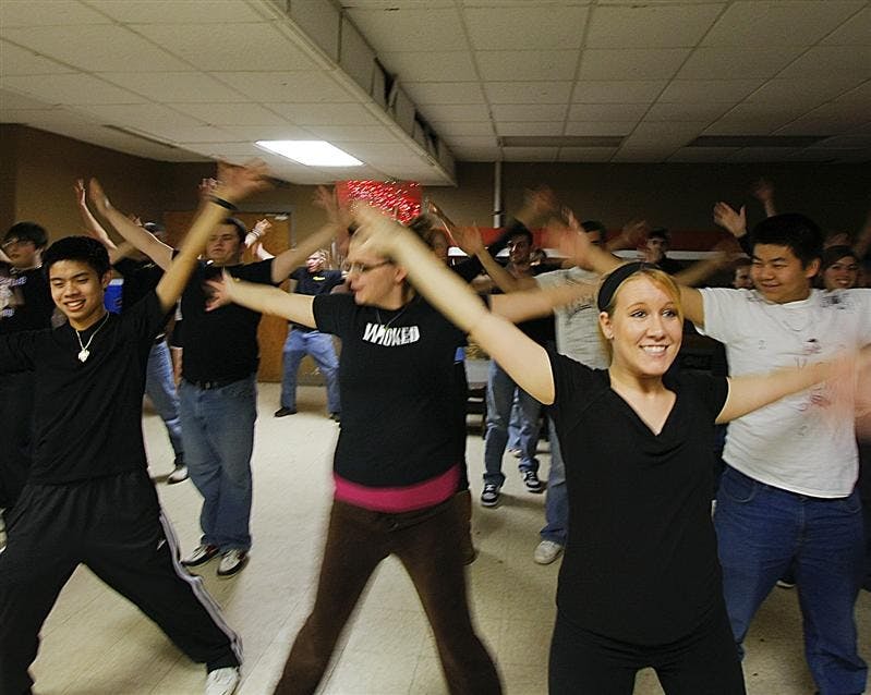 Pledge class members of Phi Kappa Sigma fraternity and Alpha Delta Pi sorority prepare for their IU Sing performance, Tuesday evening at the Phi Kappa Sigma house. The IU Sing performance, titled Ever After, will be taking place February 20-21 at the IU Auditorium.