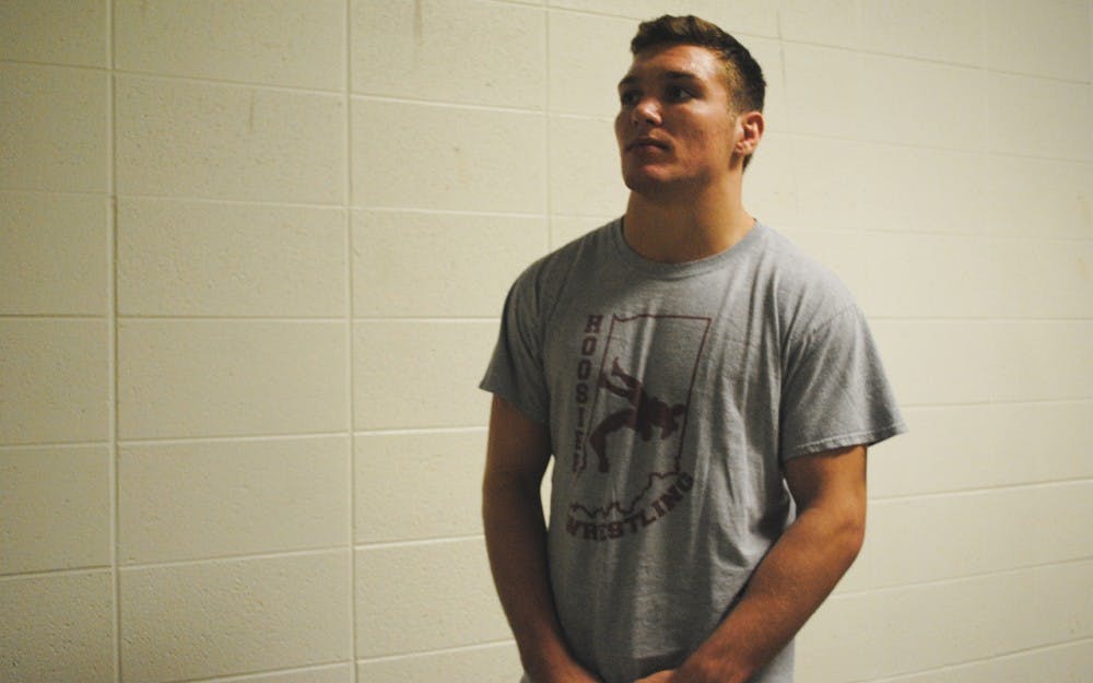 IU freshman wrestler&nbsp;Devin Skatzka prepares for wrestling practice. Skatzka is 18-6 with two wins against ranked opponents and two podium finishes already this season.&nbsp;
