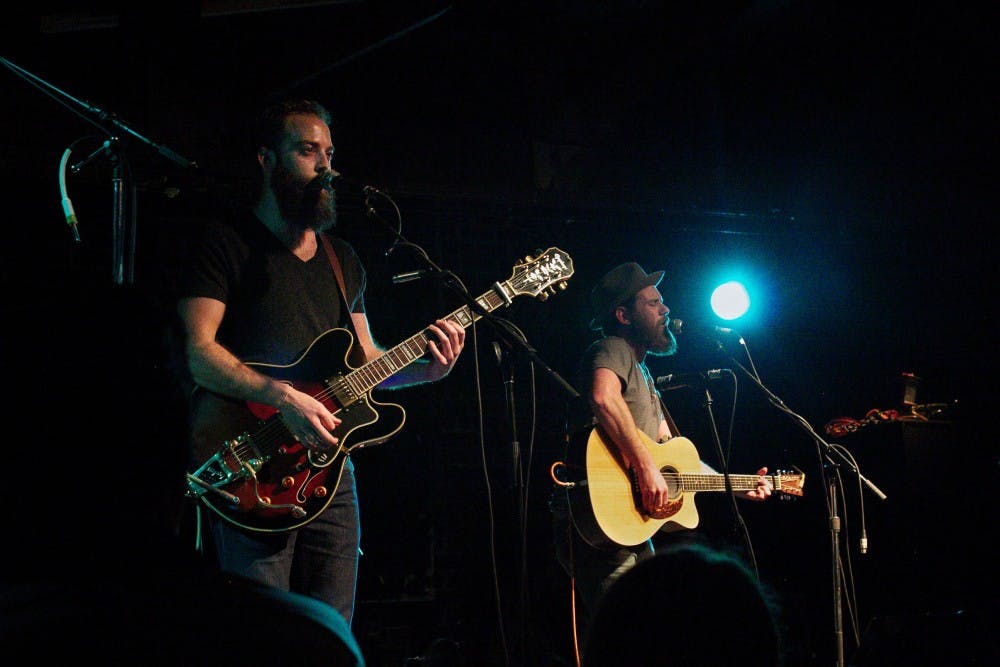 Paper Diamond performs at the Bluebird in Bloomington on Tuesday evening. The concert was part of the end of the day celebration presented by RECESS, IU's music and ideas festival. 