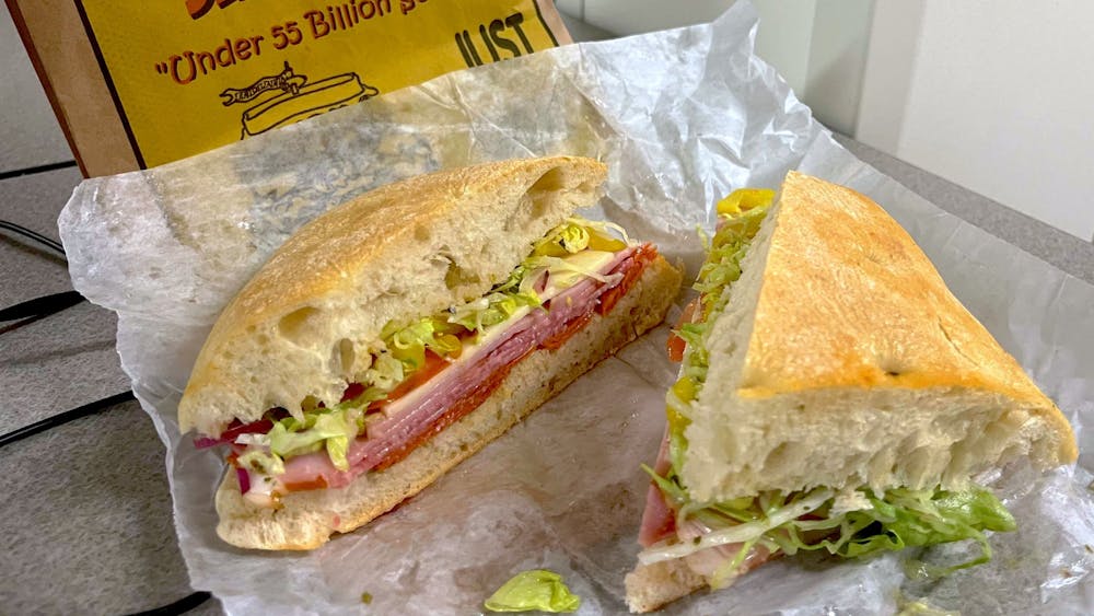 The Vinny Pancini sandwich from Dagwood&#x27;s Deli &amp; Sub Shop is photographed May 11, 2023. There are restaurants-galore in Bloomington&#x27;s scenic and large downtown area.