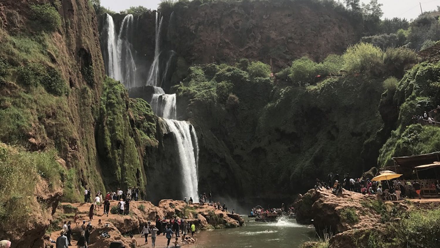 The Ouzoud Falls in Morocco are just one of many natural sites one can find during a visit to the country. This waterfall is located in the Atlas Mountains just a few hours northeast of Marrakech,&nbsp;Morocco.