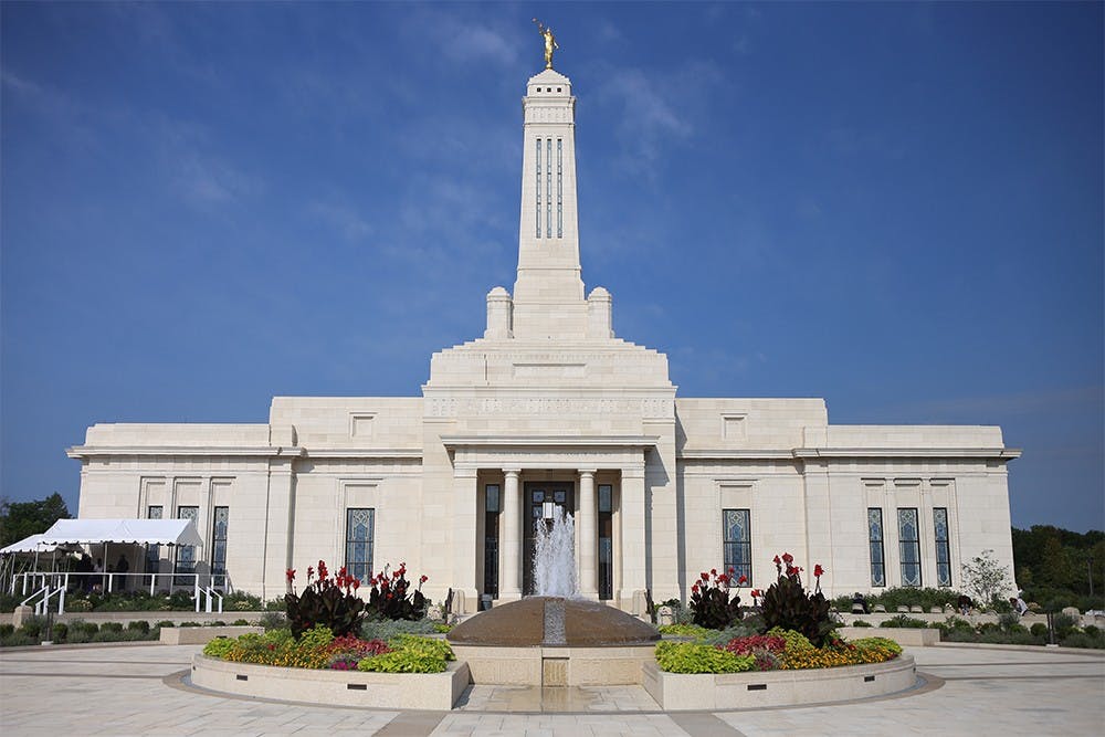 The LDS temple in Carmel, dedicated Sunday, is the first Mormon temple in Indiana. According to the church, this temple will serve 25,000 churchgoers. Temples are used for ceremonies such as baptisms and marriages - before the new Indianapolis-area temple, members of the Church had to travel to cities such as Louisville, Kentucky, or Columbus, Ohio. 