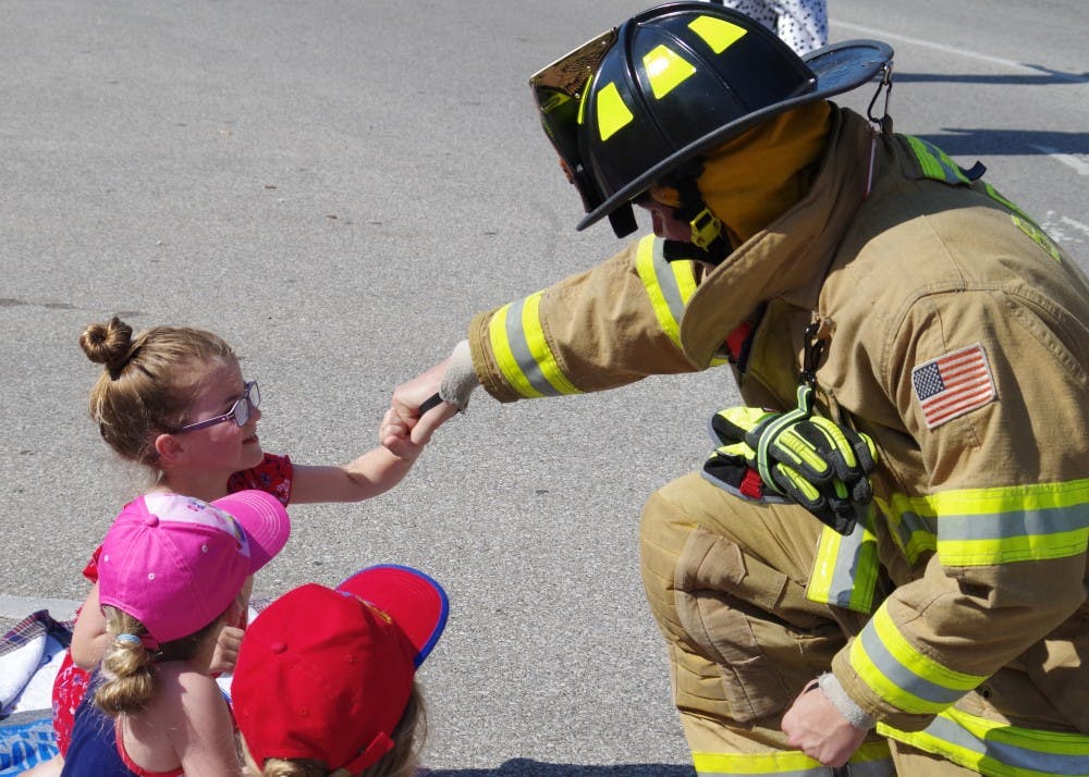 Firefighter and Child 
