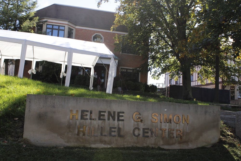 <p>The front of the Helene G. Simon Hillel Center is seen on Oct. 27, 2021, 730 East Third Street. Rabbi Sue Silberberg, Hillel Foundation executive director, said the antisemitism she has seen on campus included mezuzahs being torn off of students&#x27; dorm doors.</p>