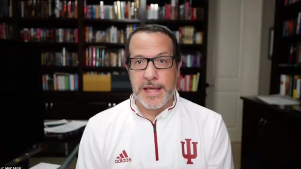 <p>Dr. Aaron Carroll, IU’s director of mitigation testing, said Wednesday he is not concerned about the prevalence of COVID-19 on campus in preparation for students returning in February. IU reported a 0.39% COVID-19 positivity rate during the week of Jan. 10-16. </p>