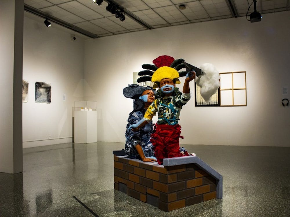 A sculpture is seen on display Oct. 16, 2019, at the Grunwald Gallery. 