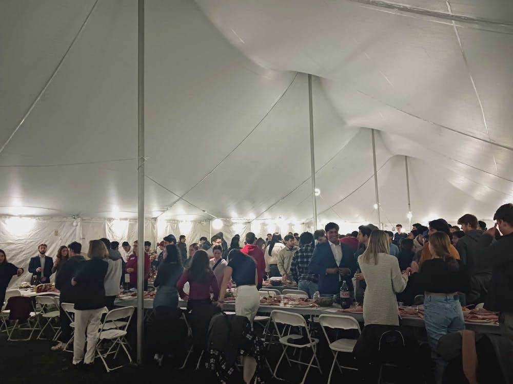 Over 500 people attended the Mega Shabbat Dec. 9. The group spent time socializing before sitting down for a meal and formerly beginning the Shabbat weekend at sundown.