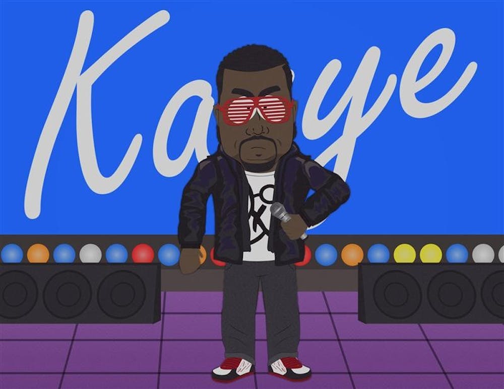 In this animated still released by Comedy Central, a cartoon version of rapper Kanye West is shown on an episode of the Comedy Central animated series, "South Park," that aired Wednesday, April 8, 2009. 