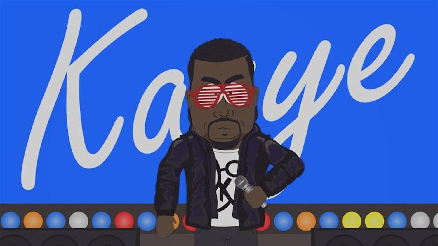 In this animated still released by Comedy Central, a cartoon version of rapper Kanye West is shown on an episode of the Comedy Central animated series, "South Park," that aired Wednesday, April 8, 2009.