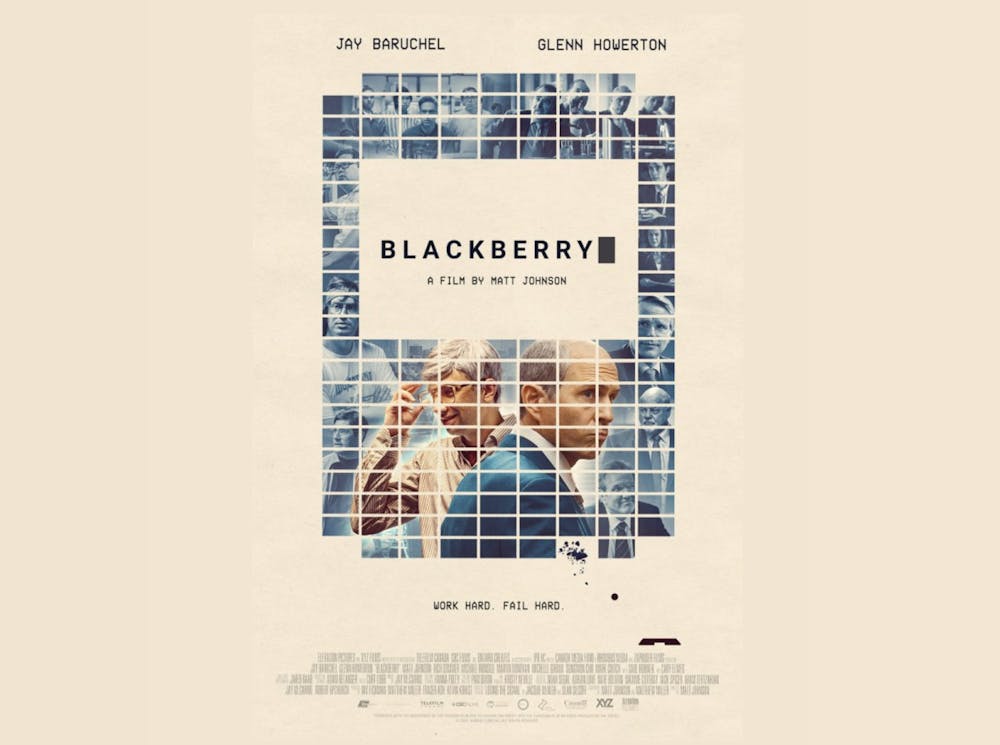 <p>The film poster for “Blackberry” is seen. The drama-comedy tells the story of the company behind the first smartphone, the BlackBerry.</p>