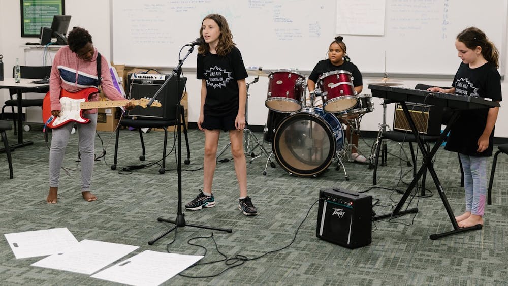 Girls Rock Bloomington, a local non-profit founded in 2019, will lead a collaborative songwriting workshop for children at 4:30 p.m. this Wednesday at the FAR Center for Contemporary Arts on Rogers Street. The local non-profit works to include girls, transgender and non-binary youth in the rock music scene. 