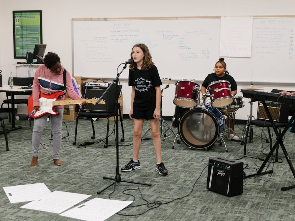 Girls Rock Bloomington, a local non-profit founded in 2019, will lead a collaborative songwriting workshop for children at 4:30 p.m. this Wednesday at the FAR Center for Contemporary Arts on Rogers Street. The local non-profit works to include girls, transgender and non-binary youth in the rock music scene. 