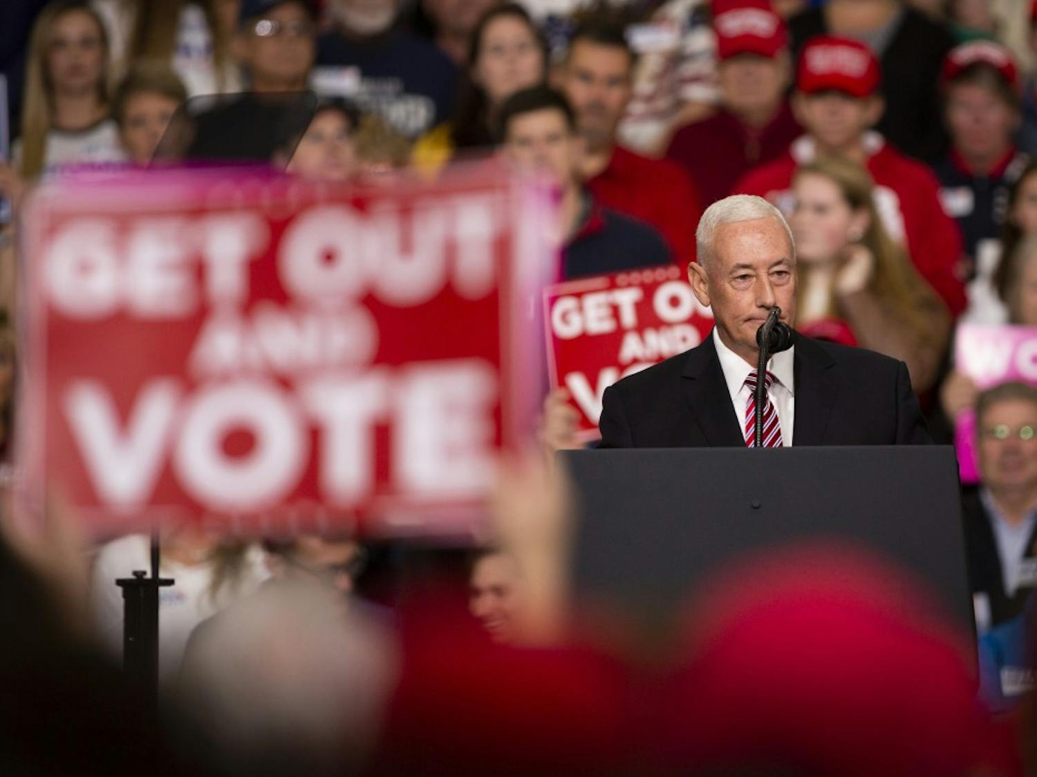 Trump rally in Southport High School