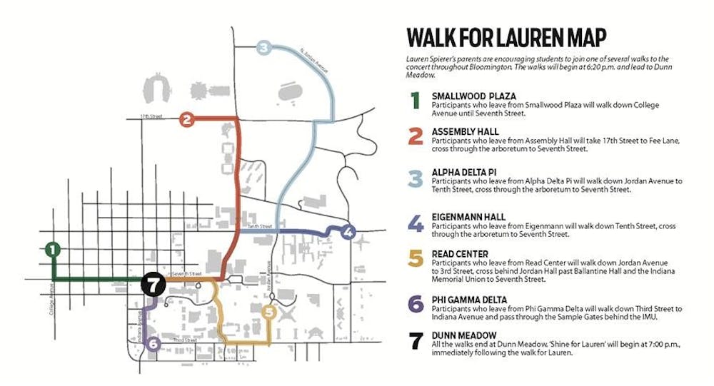 Walk for Lauren Map