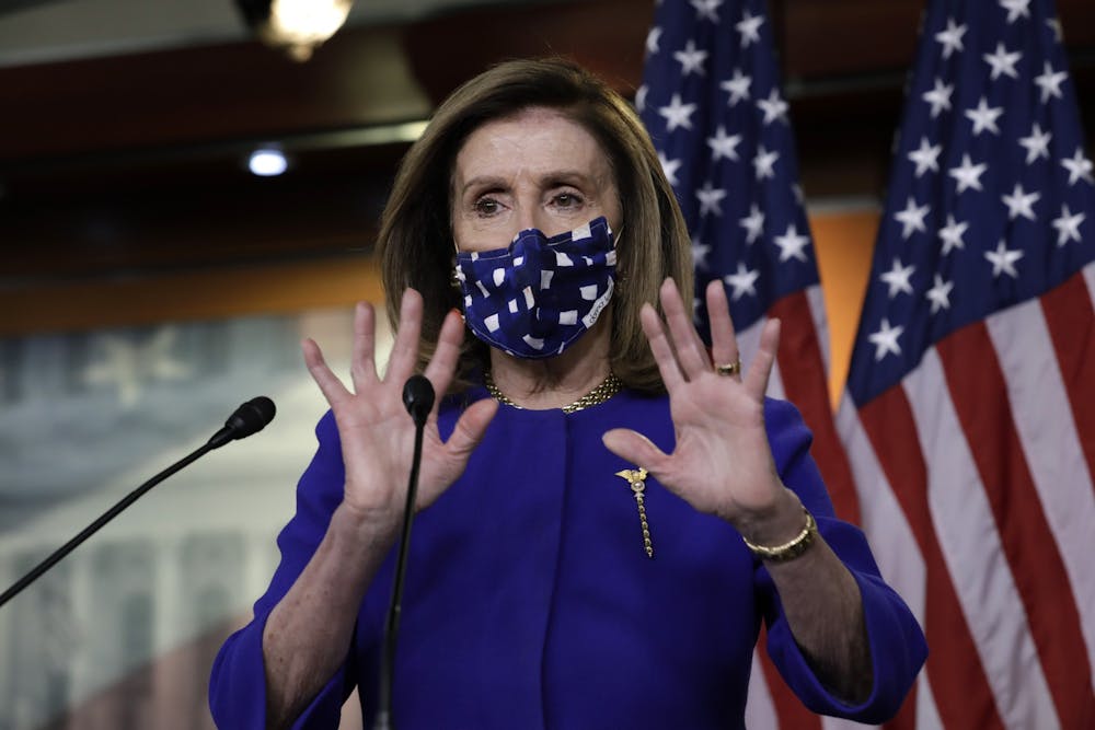 <p>U.S. House Speaker Nancy Pelosi, D-Calif., speaks during a press conference on the introduction of legislation to establish a Commission on Presidential Capacity on Capitol Hill on Oct. 9 in Washington, D.C.</p>