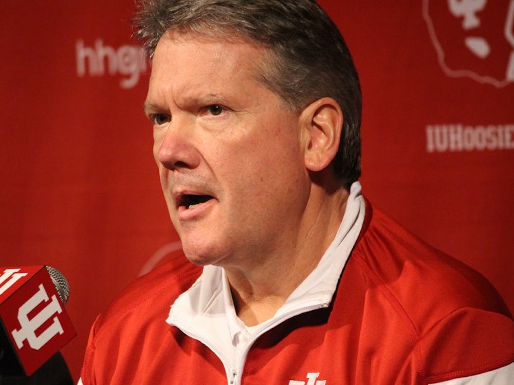 IU Director of Athletics Fred Glass speaks to the media on Wednesday night about Kevin Wilson's resignation from the football program. Glass cited "philosophical differences" as the main reason behind Wilson's resignation. 