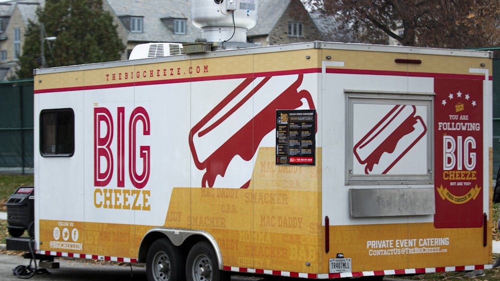 The Big Cheeze food truck is seen Nov. 20 parked outside the Intramural Center. The truck is known for the extra-cheesy flavor it brings to downtown Bloomington.