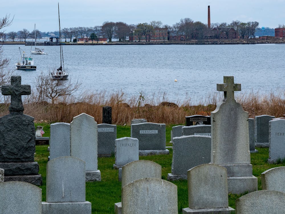 Hart Island is seen from City Island April 8 in New York City. Potter&#x27;s Field on Hart Islanwas temporarily used for burials related to COVID-19as the city morgues and extra relief measures reached capacity.