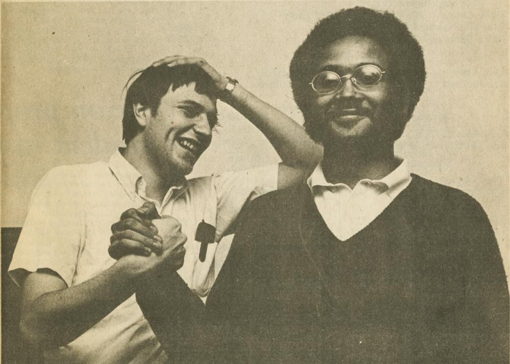 Keith Parker, pictured on the right, was the student body president of IU during the 1970-71 term. Parker was a member of the Black Panther Party.&nbsp;