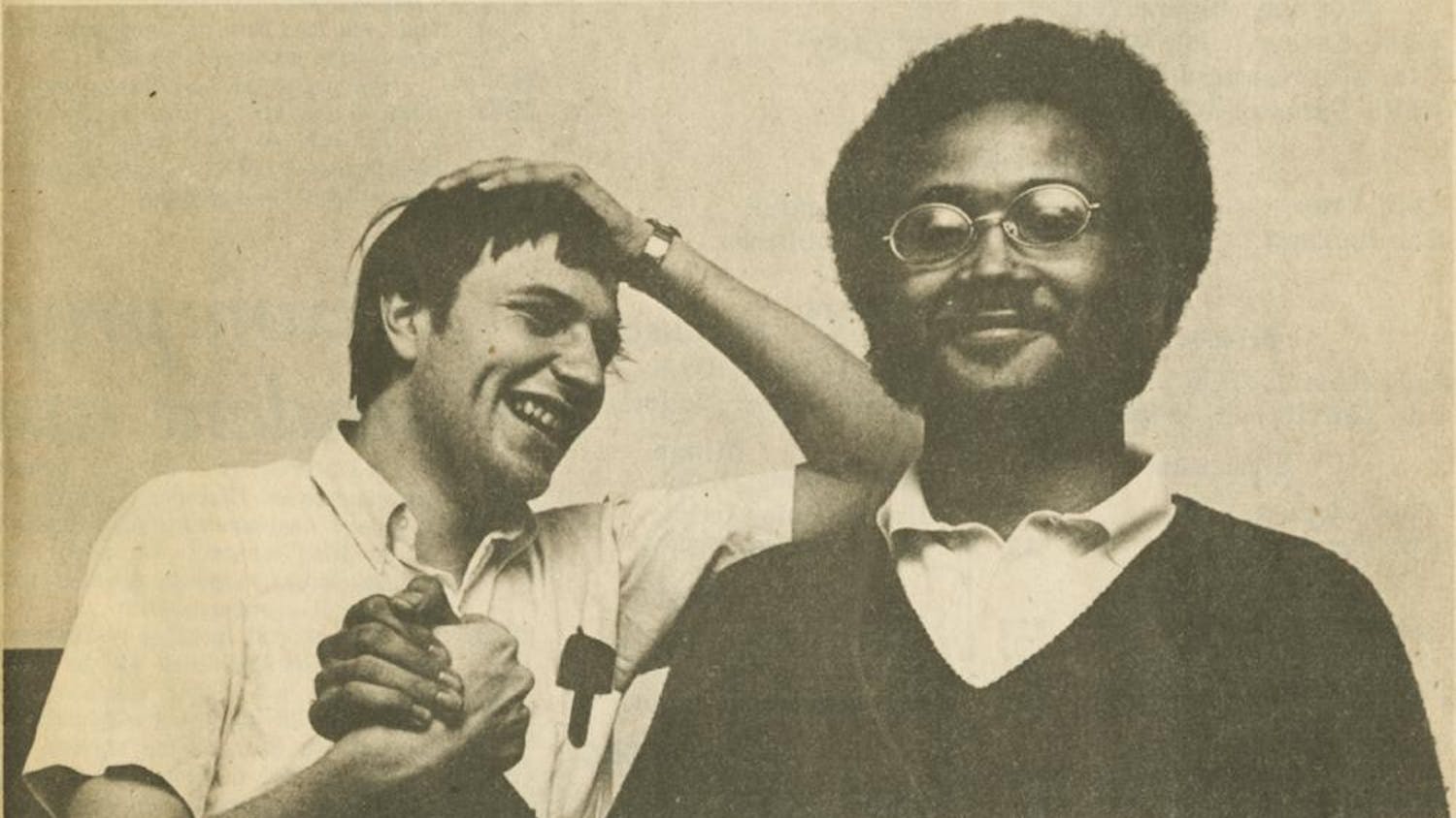 Keith Parker, pictured on the right, was the student body president of IU during the 1970-71 term. Parker was a member of the Black Panther Party.&nbsp;