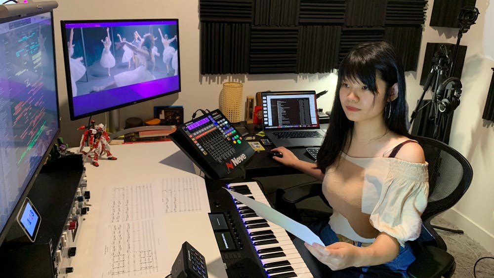 U alumna Yi-Chen Chiang works on the original score for upcoming short film &quot;Dancing Man.&quot; The film will premier Feb. 26, 2023, at IU Cinema.