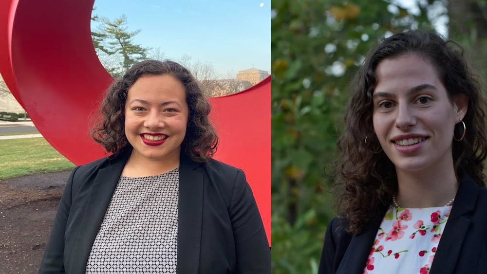 Madeline Garcia, left, and Rachel Aranyi, right, pose for headshots. The IU Student Government Supreme Court decided Thursday to overturn the Election Commission’s dismissal of the Defy campaign’s complaints against Inspire for its acquisition of student and non-student emails.