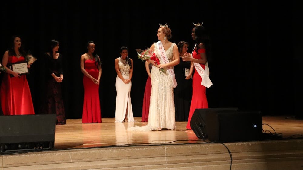 Sophomore Sophia Padgett was crowned Miss Indiana University on Sunday, Feb. 18. The pageant took place in Alumni Hall at the Indiana Memorial Union.