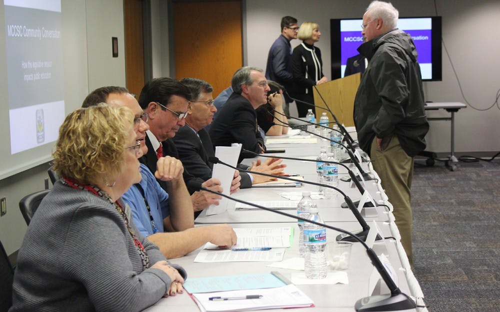 About 100 community members and advocates met Tuesday night to discuss education-related legislation for the current Indiana session. Panelists included representatives from MCCSC, the Indiana legislature, the Indiana Coalition for Public Education, the Indiana State Board of Education, the Monroe County Education Association and the Indiana State Teachers Association.