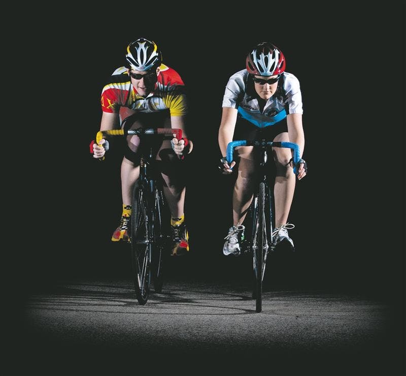 Scott Catanzaro (left) finished 20th in Individual Time Trials. Jaime Boswell (right) finished 22nd in Individual Time Trials.