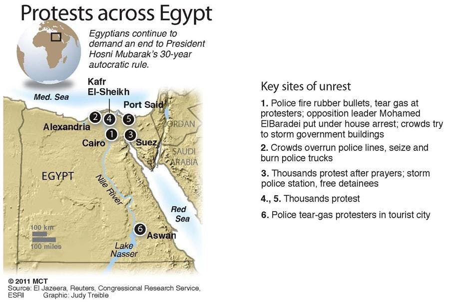 Protest across Egypt