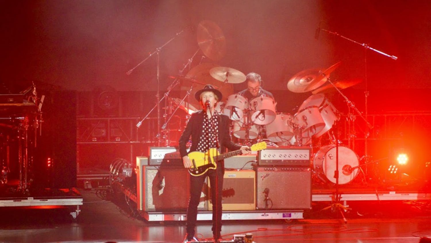 Beck performs at the IU Auditorium Thursday night.&nbsp;