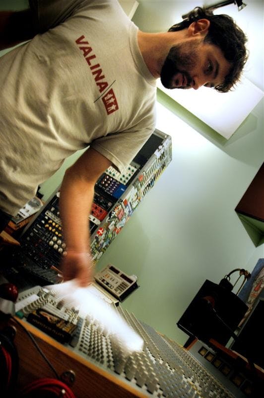 Mike Bridavsky shows off Russian Recording, a new Bloomington recording studio opening on Friday in Bloomington.