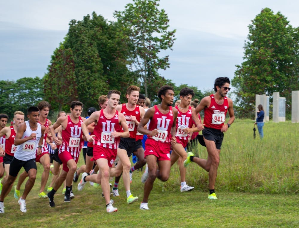 <p>Indiana men&#x27;s cross country runners compete in the 8K Sept. 4, 2021, at the IU Championship Course. Indiana will compete at the Joe Piane Invitational on Oct. 1, 2021, in South Bend, Indiana.</p>