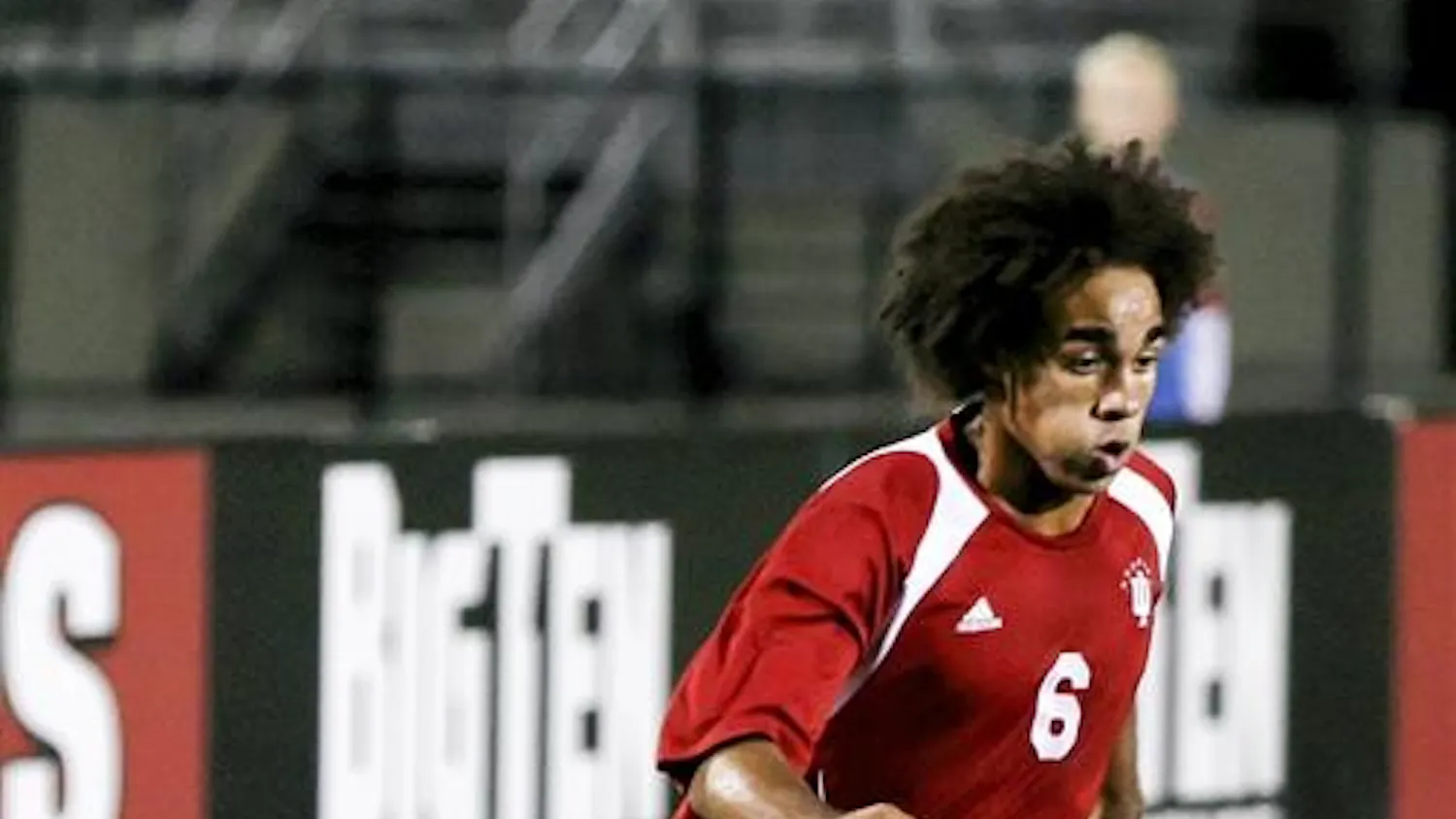 Junior back/midfielder Kevin Alston dribbles the ball during the Hoosiers 3-1 win against No. 9 Notre Dame on Oct. 16 at Bill Armstrong Stadium. IU soccer coach Mike Freitag confirmed Monday that Alston will turn pro passing up his senior season with the Hoosiers.