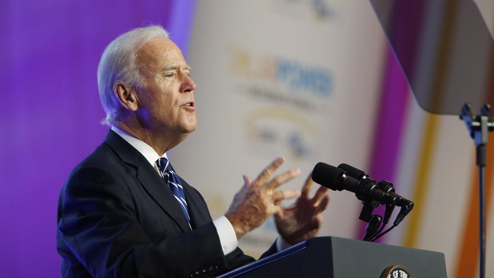 Joe Biden speaks at the Solar Power International conference in Anaheim, California, on Sept. 16, 2015.