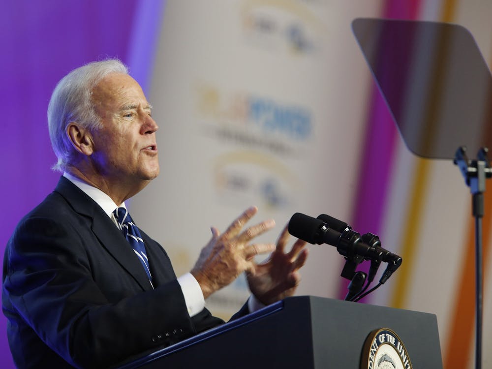 Joe Biden speaks at the Solar Power International conference in Anaheim, California, on Sept. 16, 2015.