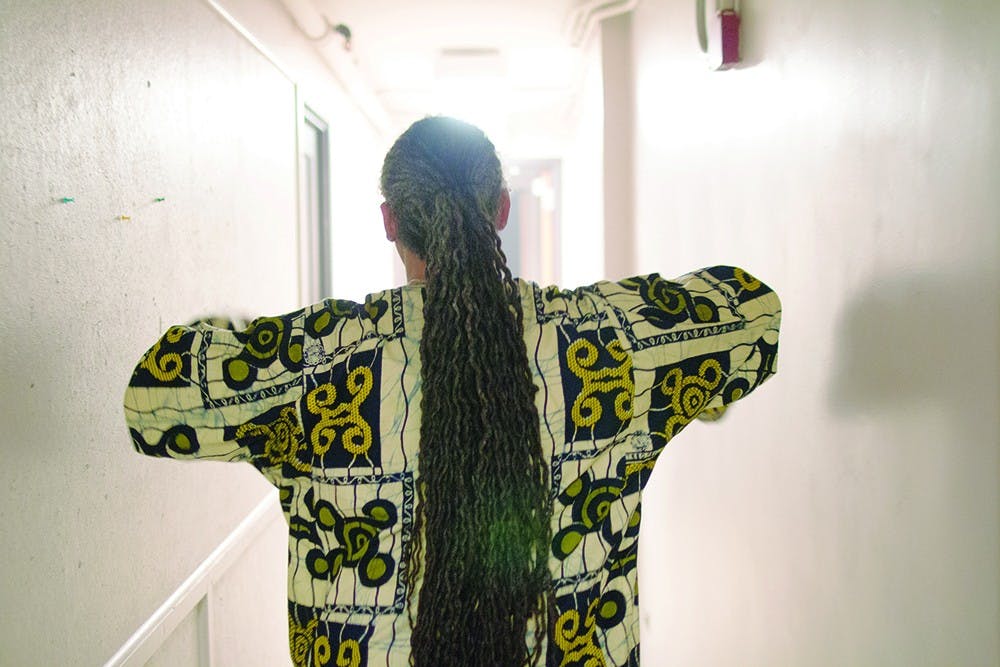 Eric Love; former director of diversity education under DEMA; speaks to students. Love returned to campus on Feb. 21 to watch the RAAS Royalty indian dance competition. Love was the faculty advisor before his departure.