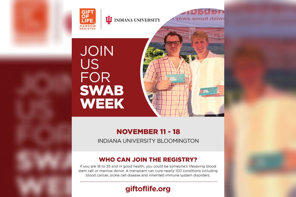 <p>The flyer for Swab Week is seen. ﻿Gift of Life is hosting the event Nov. 11-18.</p>